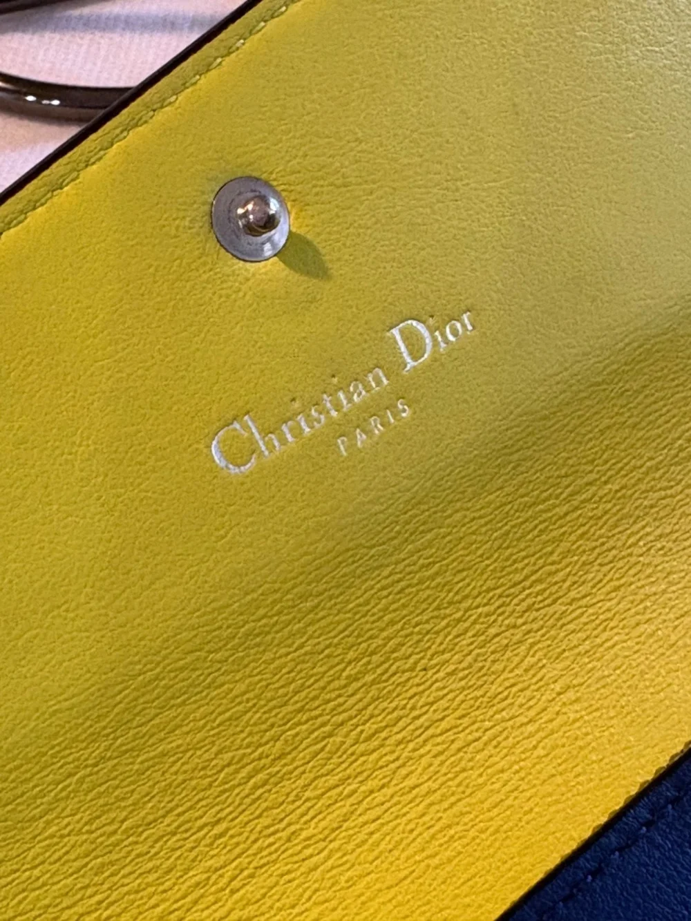 Christian Dior Leather Tri-Color Long Wallet